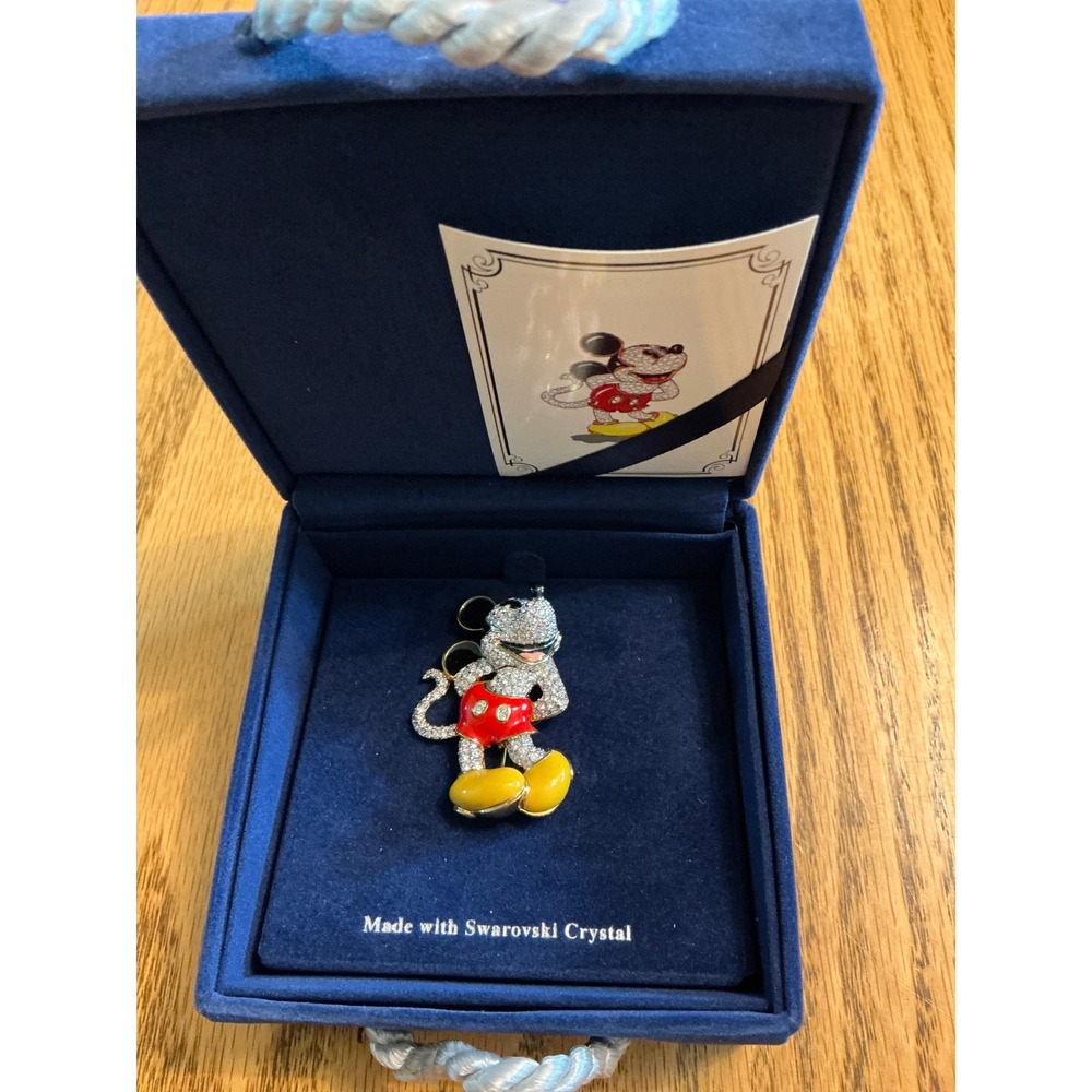 Disney Gallery Antique Mickey Swarovski Crystal Limited Edition Brooch 0832/1000